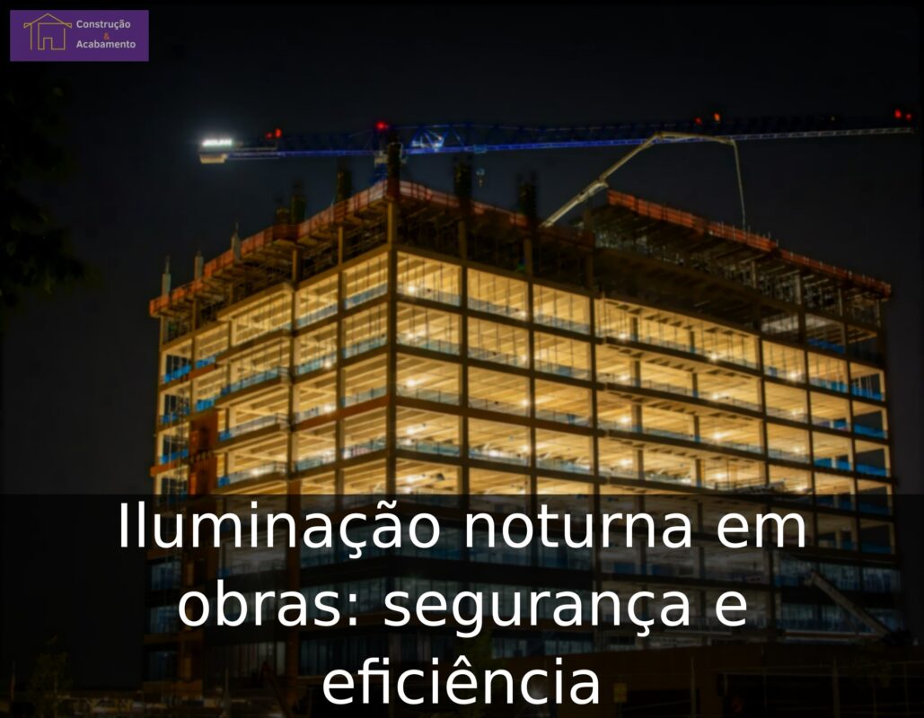 Iluminação noturna em obras